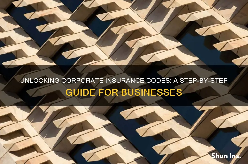 how to obtain corporate code for insurance