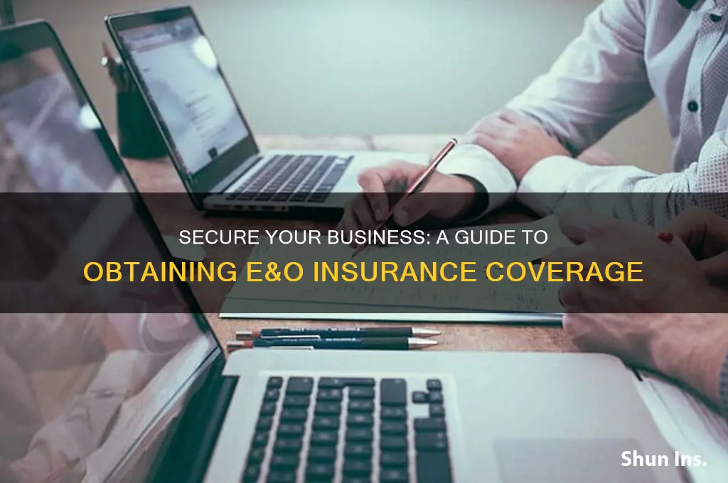 how to obtain e&o insurance