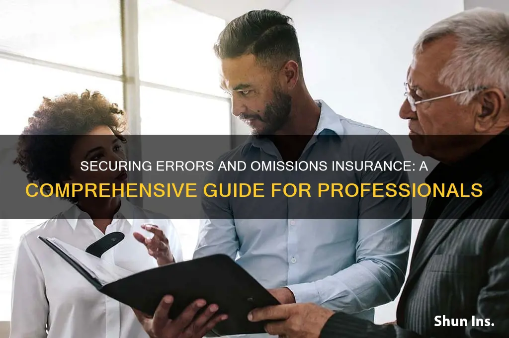how to obtain errors and omissions insurance