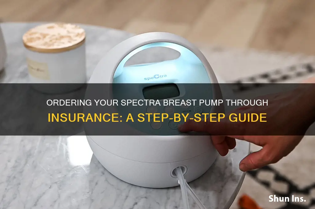 how to order spectra breast pump through insurance