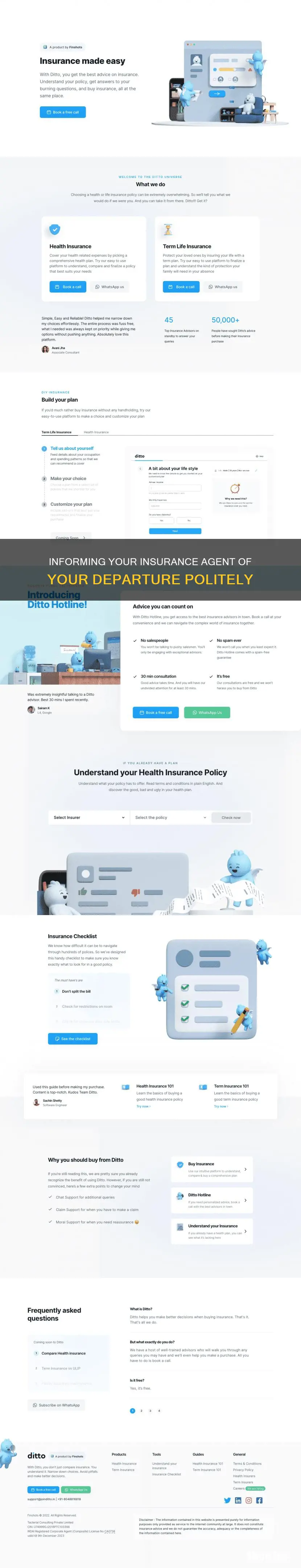 how to politely tell your insurance agent you are leaving