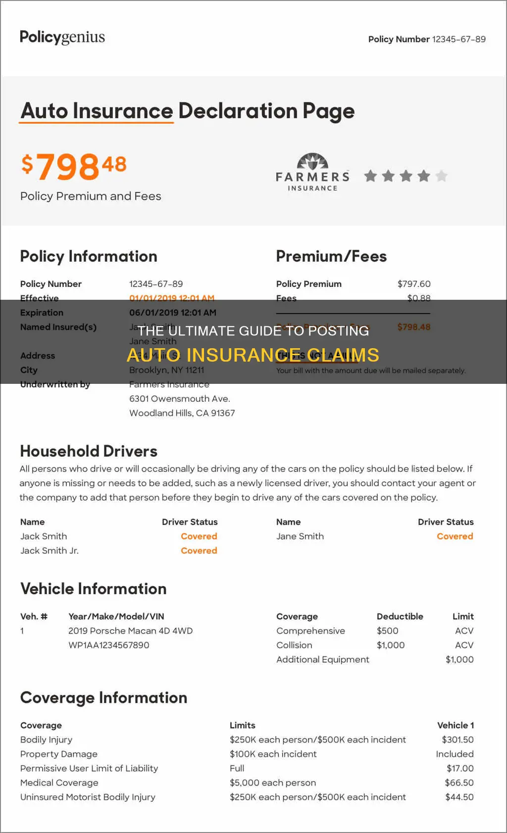 how to post auto insurance