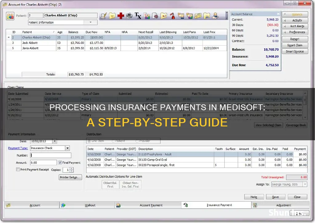 how to post insurance payments in medisoft