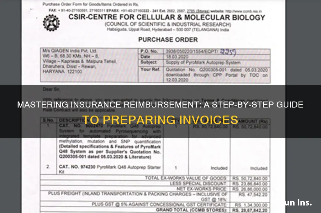how to prepare an invoice for insurance reimbursement