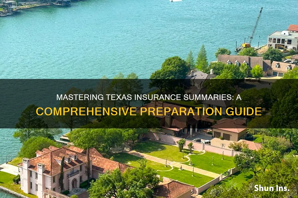 how to prepare summaries of insurance texas