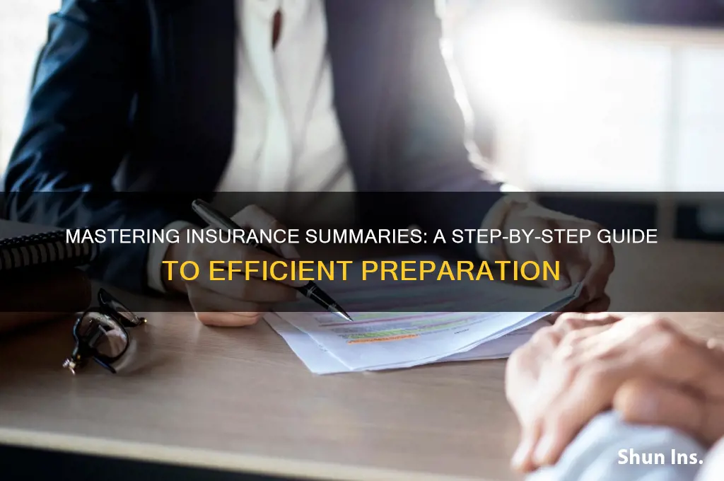 how to prepare summaries of insurance