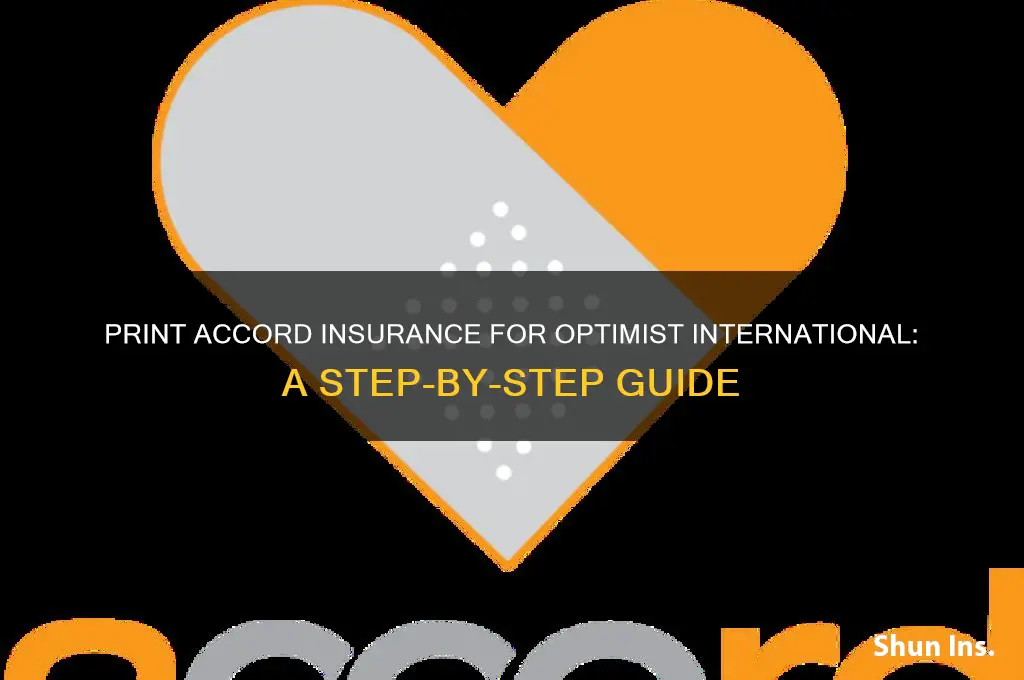 how to print accord insurance for optimist international