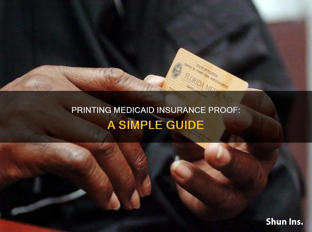 how to print flproof of insurance medicaid