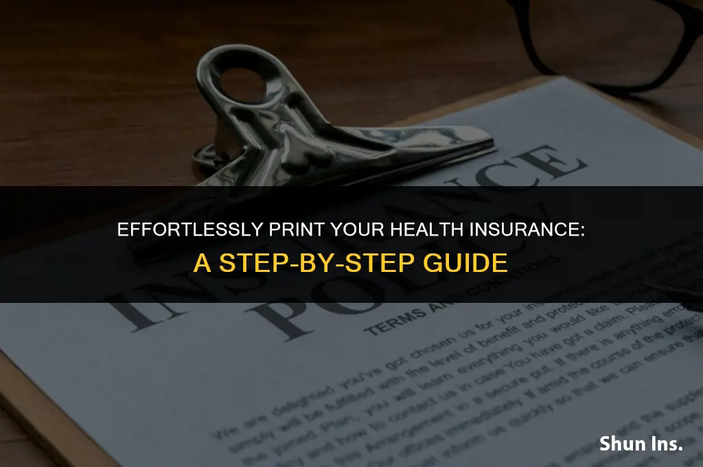 how to print my health insurance