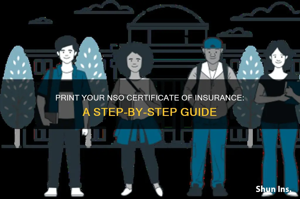 how to print nso certificate of insurance