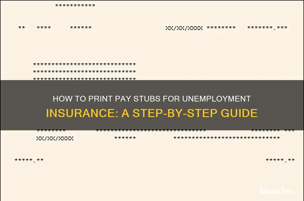 how to print paystum for umemployment insurance