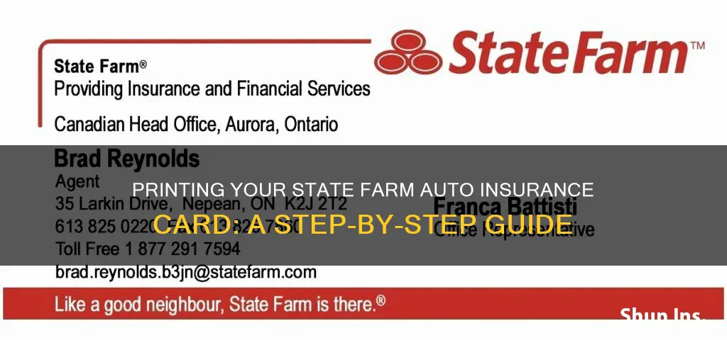 how to print state farm auto insurance card