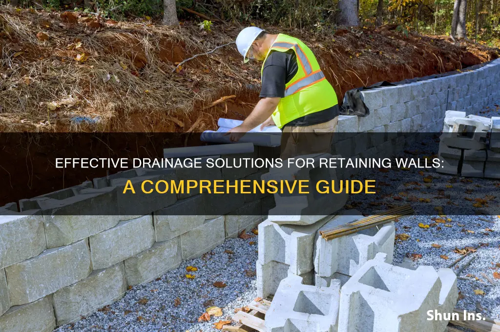 how to properly insure drainage in a retaining wall