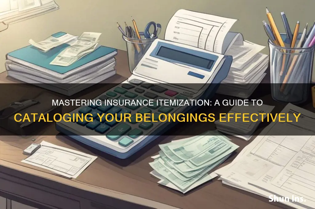 how to properly itemize belonging for insurance