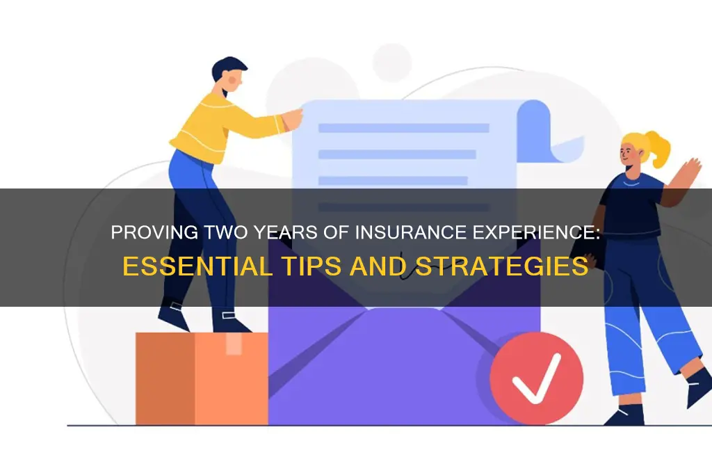 how to prove 2 year experience with insurance