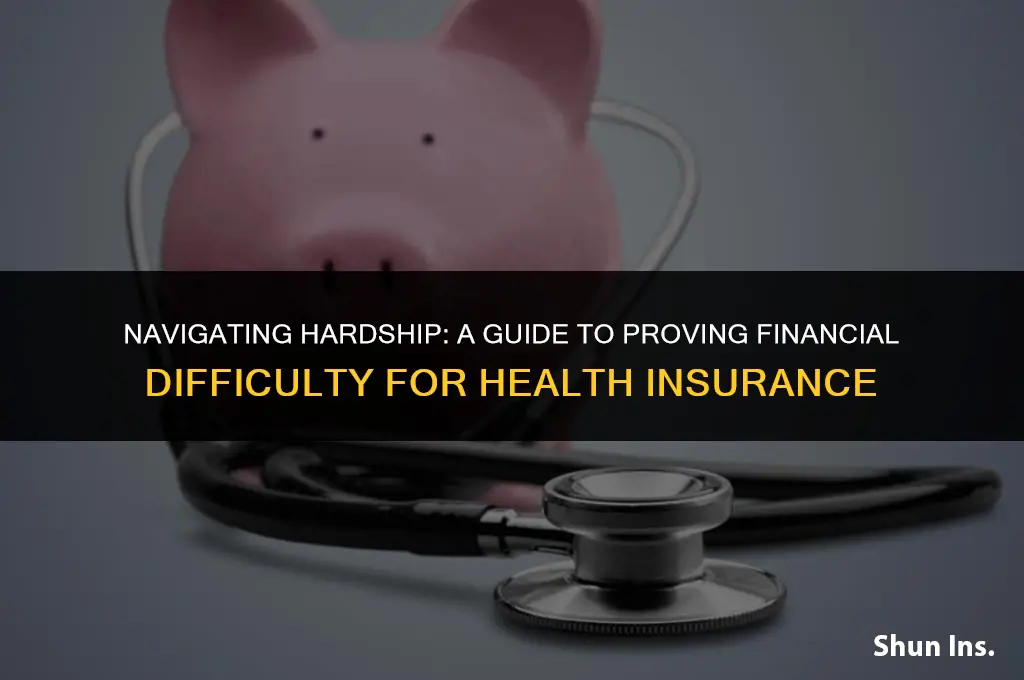 how to prove hardship for health insurance