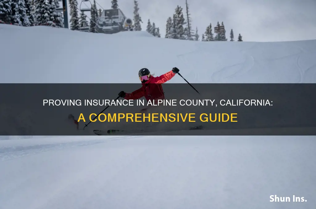 how to prove insurance alpine county california