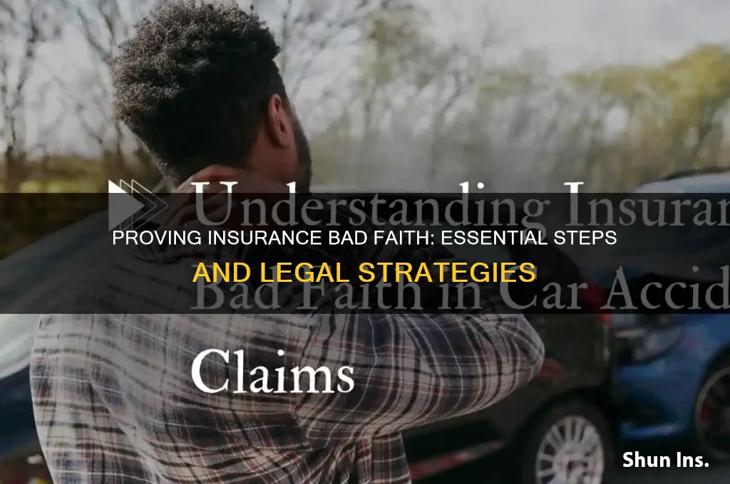 how to prove insurance bad faith
