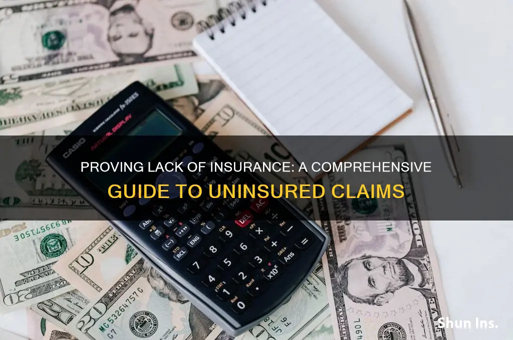 how to prove something is not insured