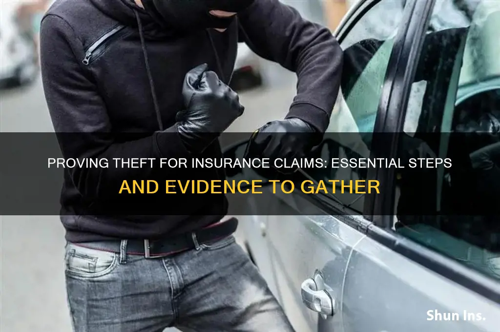 how to prove theft for insurance