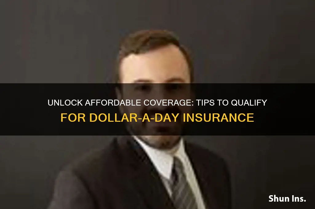how to qualify for dollar a day insurance