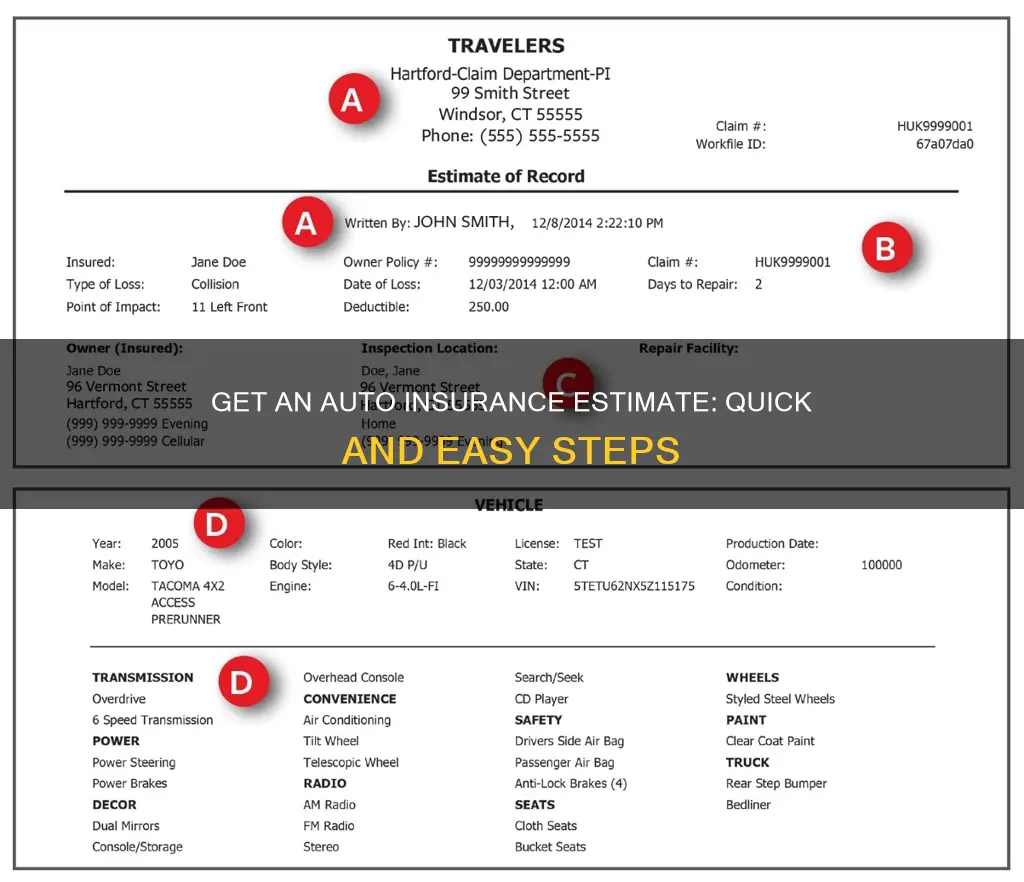 how to quickly get an auto insurance estimate