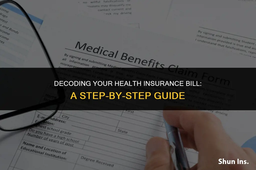 how to read a health insurance bill