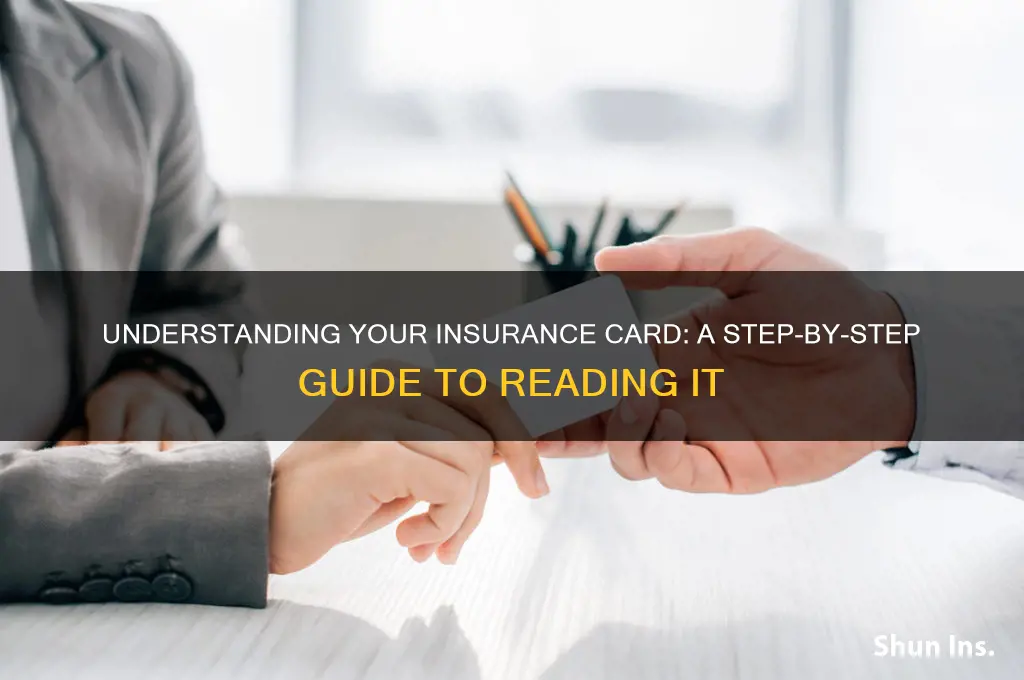 how to read an insurance caard
