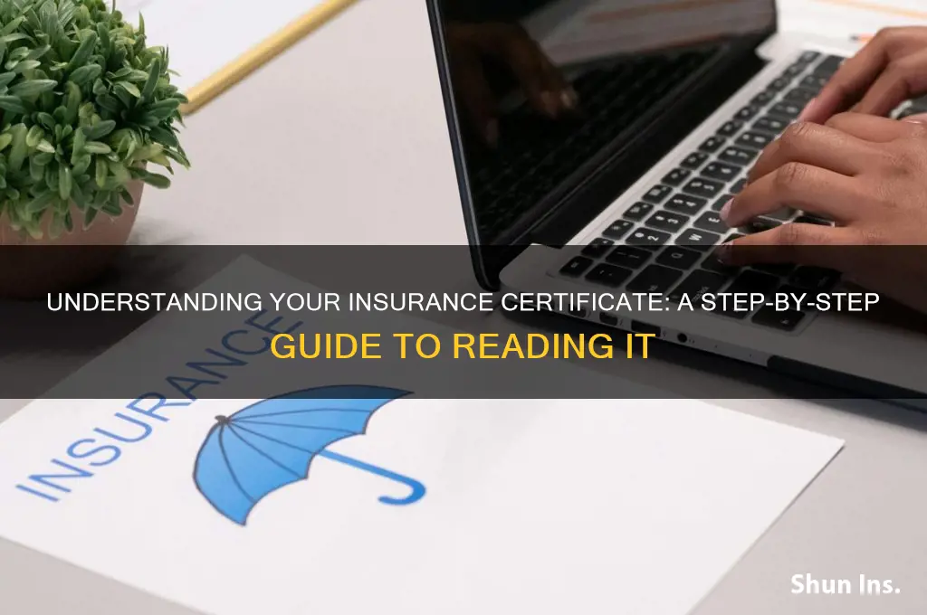 how to read an insurance certificate