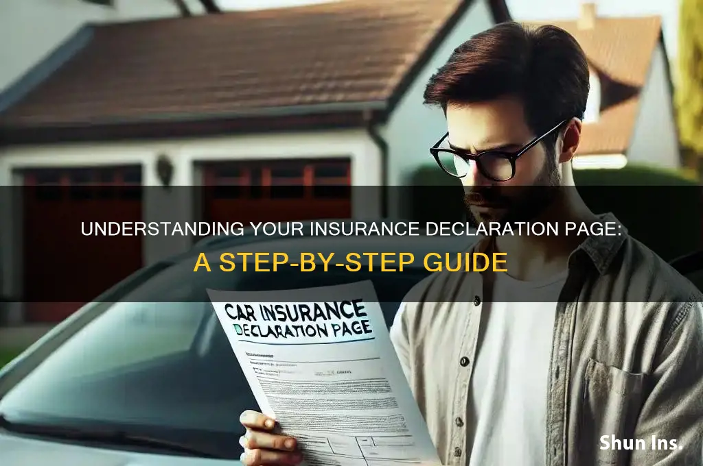how to read an insurance declaration page