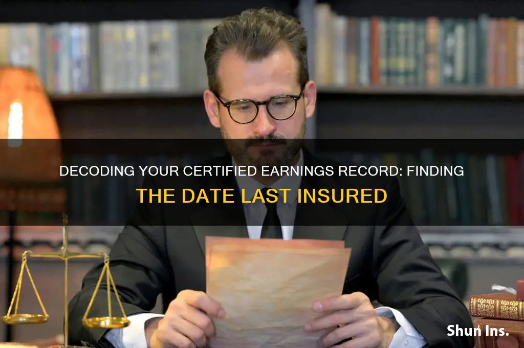 how to read date last insured from certified earnings record