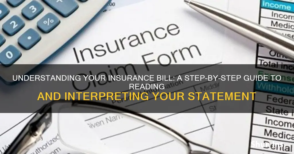 how to read insurance bill