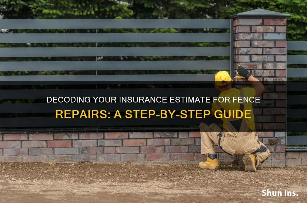 how to read insurance estimate fence