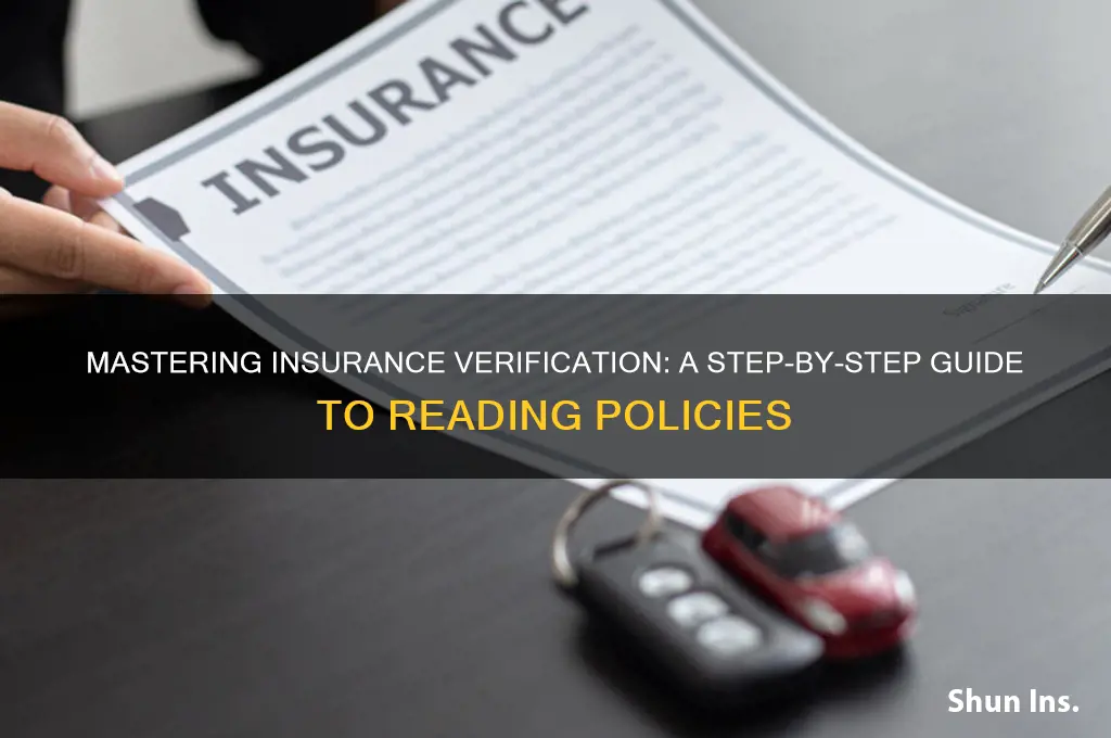 how to read insurance verification