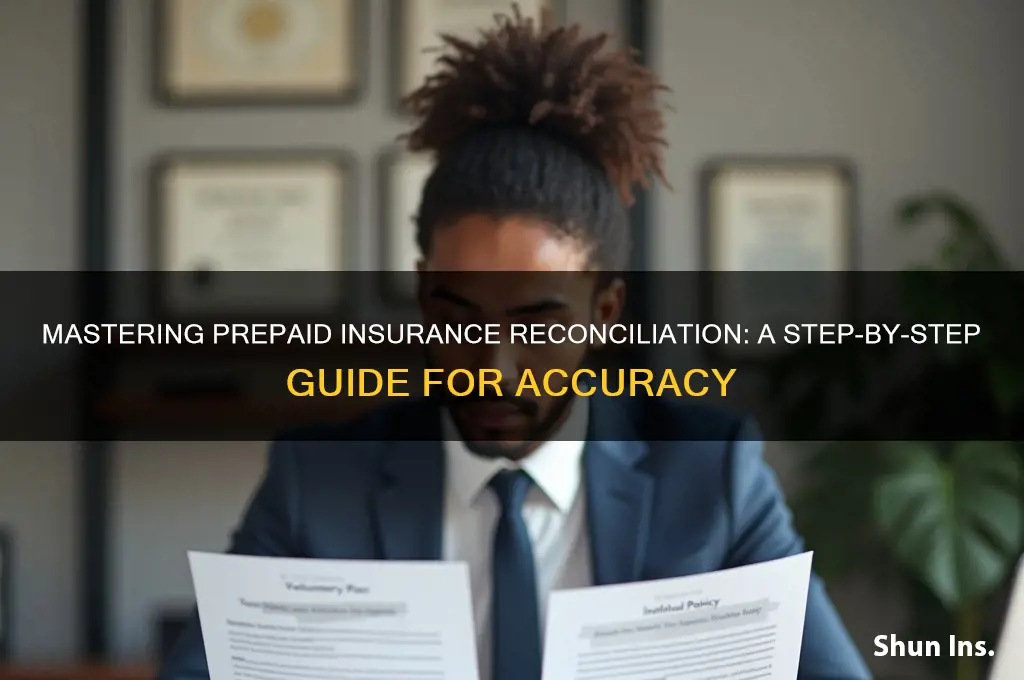 how to reconcile prepaid insurance