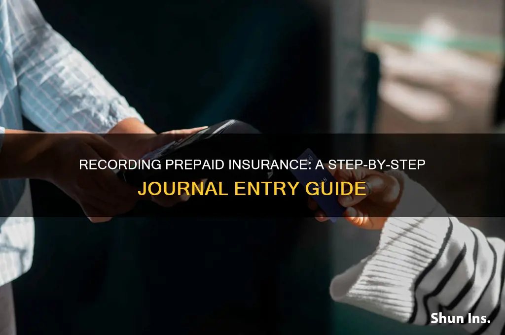 how to record a 1000 prepaid insurance in journal