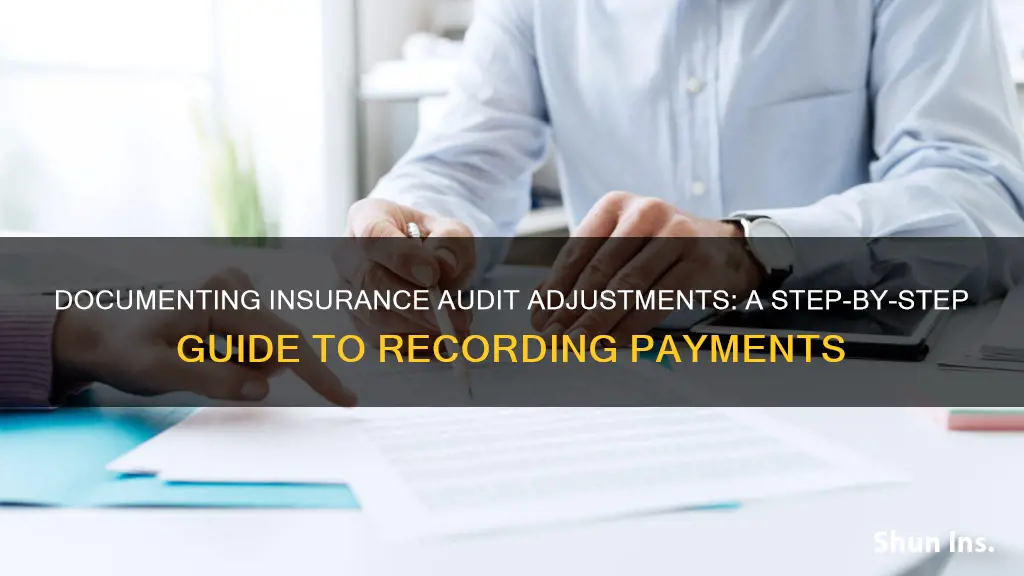 how to record an insurance audit adjustment payment