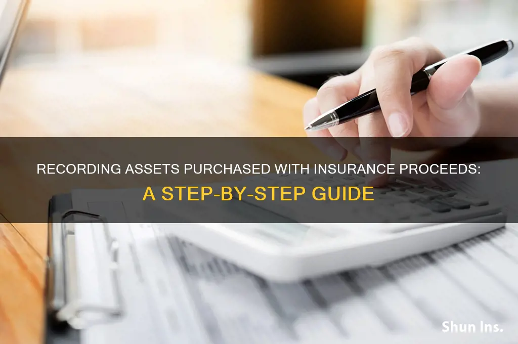 how to record assets purchased with insurance proceeds