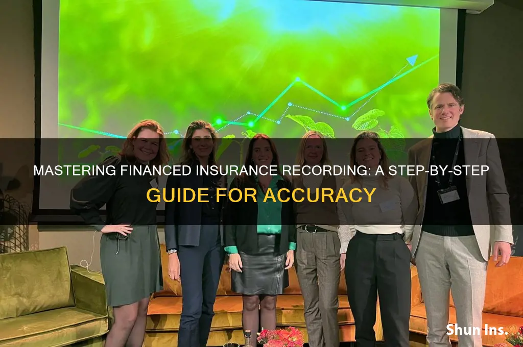 how to record financed insurance