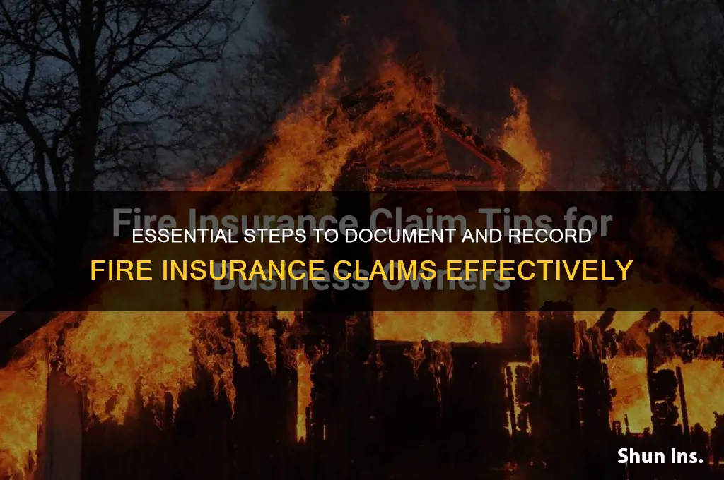 how to record insurance for fire