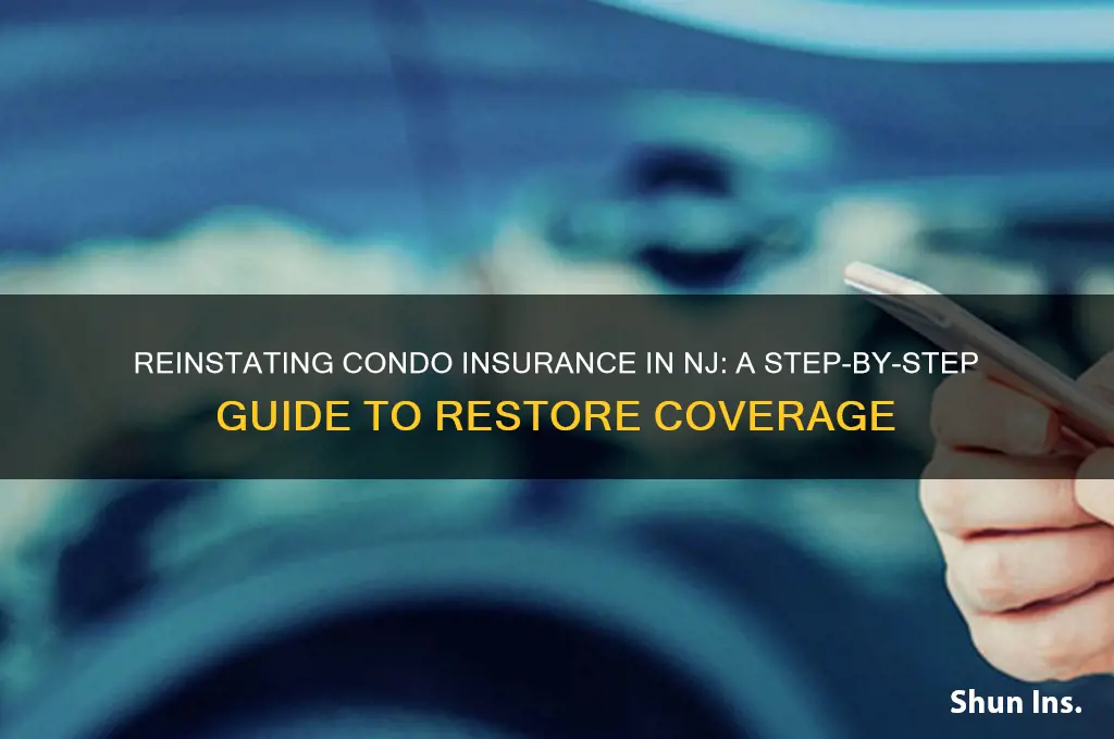 how to reinsstate condo insurance in nj
