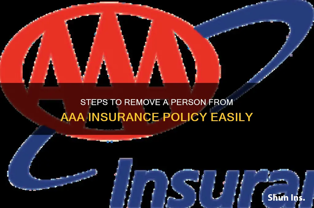 how to remove a person from aaa insurance