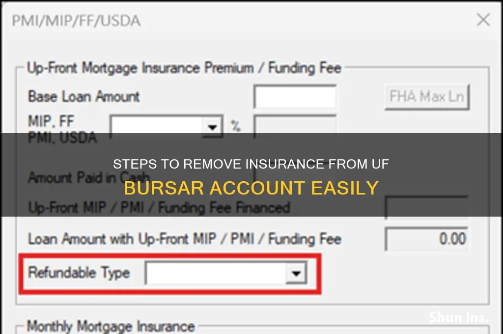 how to remove insurance from bursar uf
