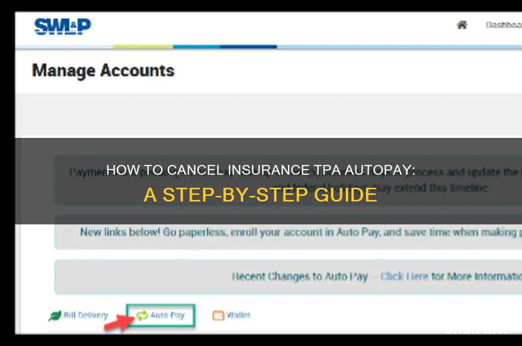 how to remove insurance tpa autopay
