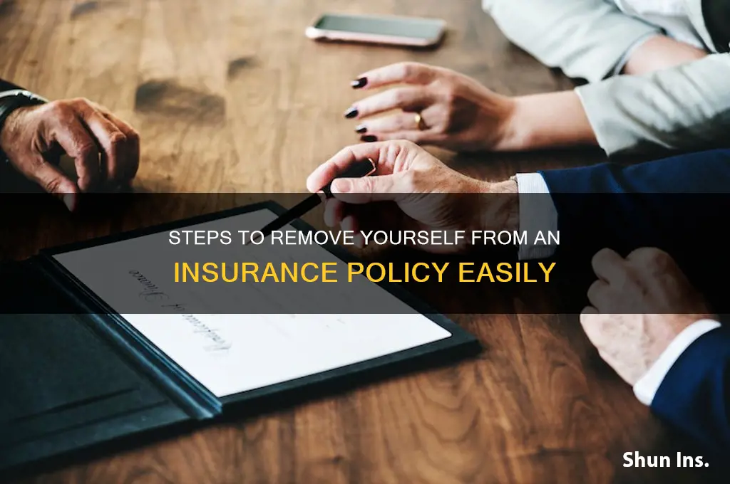 how to remove myself from insurance
