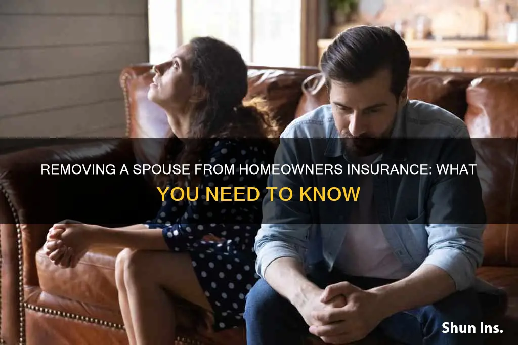 how to remove spouse from homeowners insurance