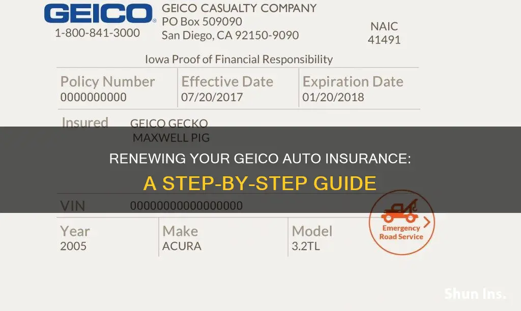 how to renew geico auto insurance