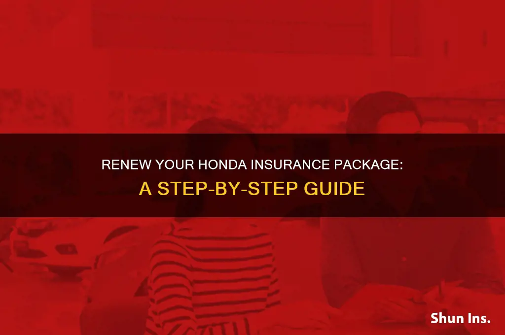 how to renew honda insurance package