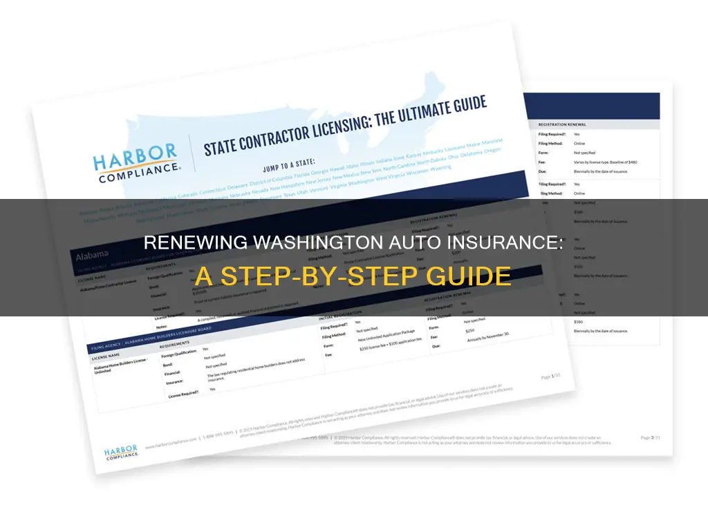 how to renew washington insurance card auto