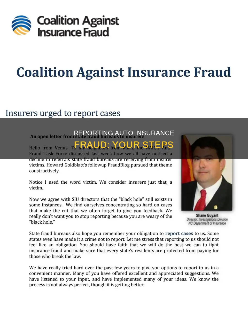 how to report auto insurance fraud